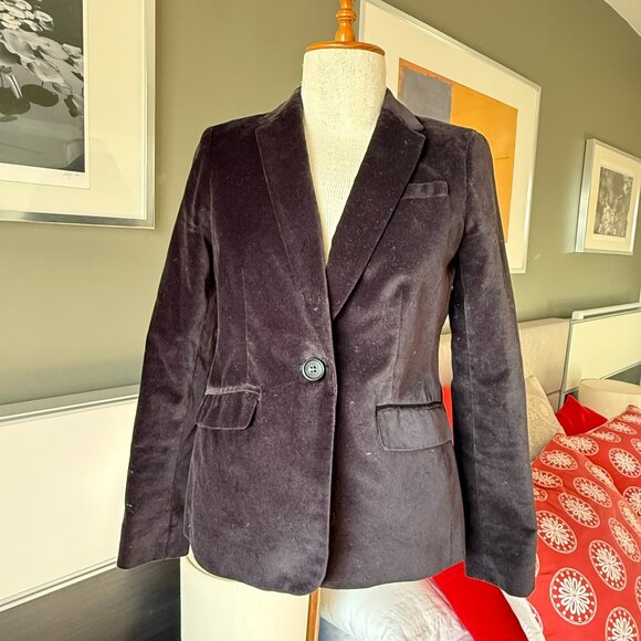 - Talbots Black Velvet Classic Blazer Sz 2P - J2700 - Picture 8 of 16